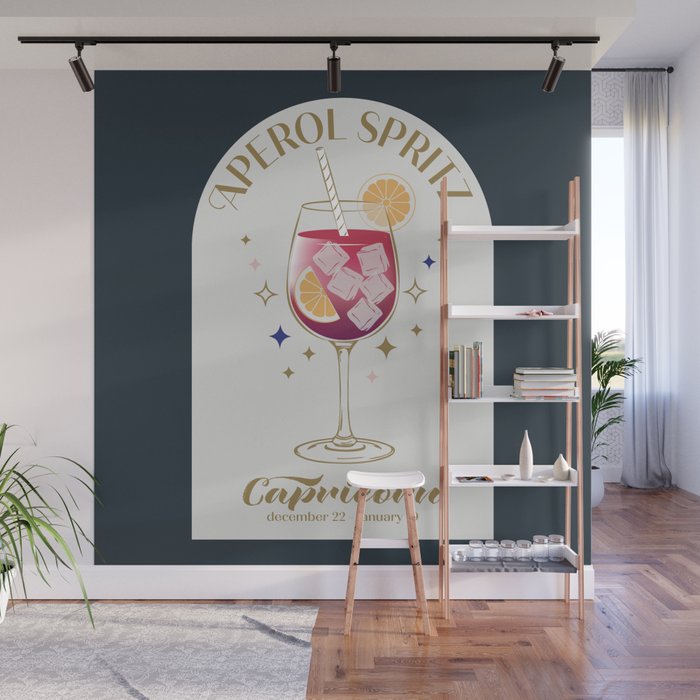  Aperol Spritz Cocktail Zodiac Sign Wall Mural Gallery Image 1