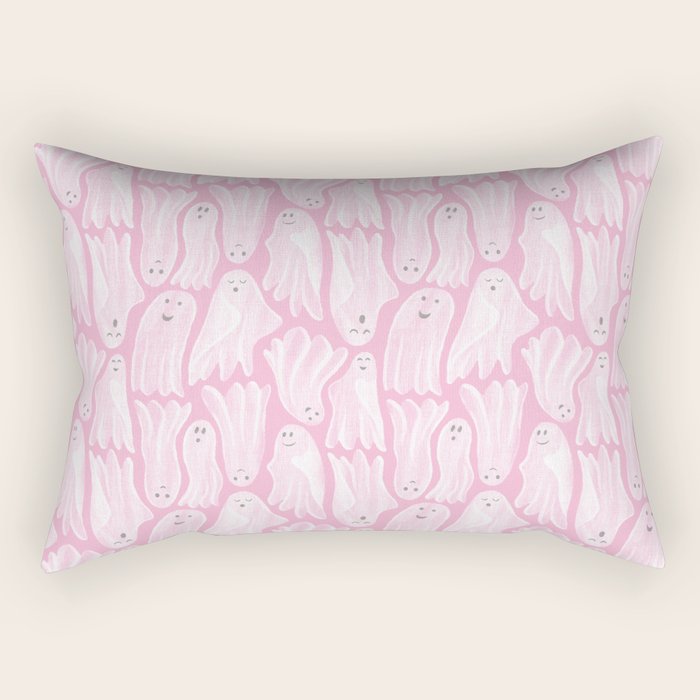 Gossamer Ghosts - pink Rectangular Pillow Gallery Image 1