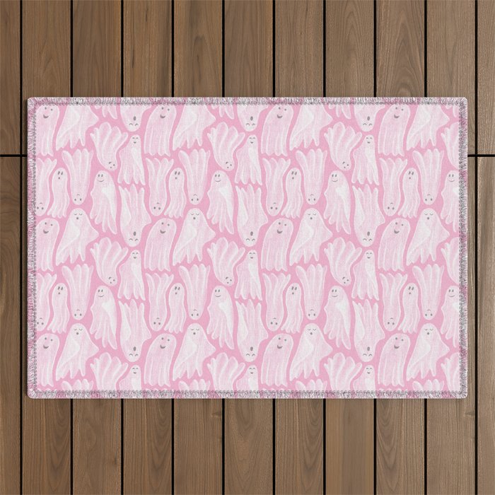 Gossamer Ghosts - pink Outdoor Rug Gallery Image 1