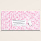 Gossamer Ghosts - pink Desk Mat Gallery Image 1