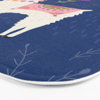 Llama on Blue Bath Mat Gallery Image 3