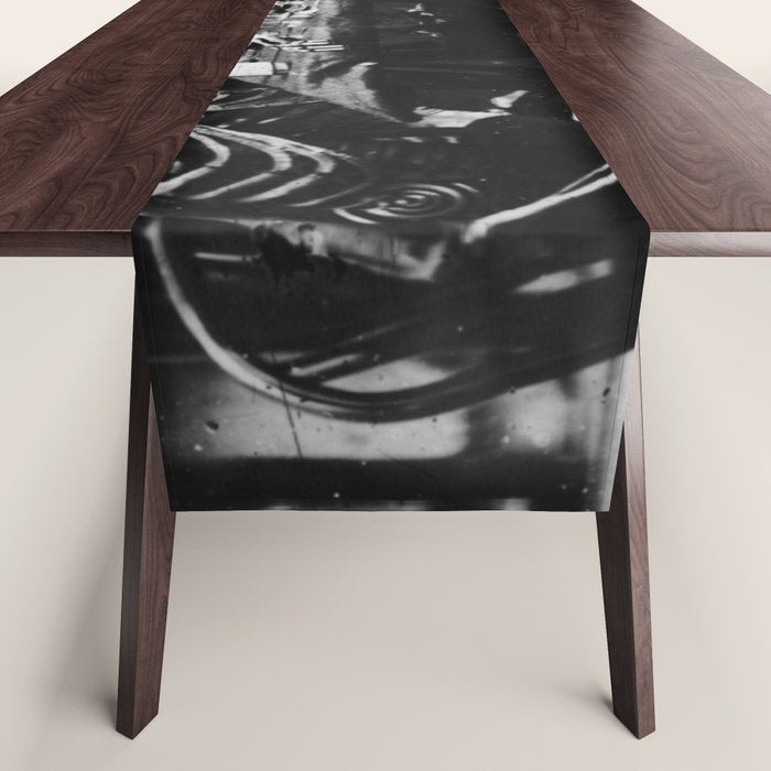 Six Skeletons Smoking vintage black and white photograph / photography poster Table Runner Gallery Image 1