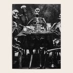 Six Skeletons Smoking vintage black and white photograph / photography poster Poster Gallery Image 4