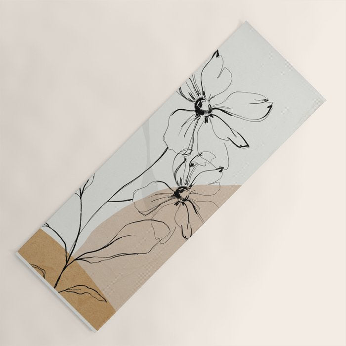 Abstract Art /Minimal Flowers Yoga Mat Gallery Image 1