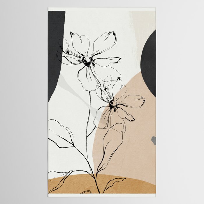 Abstract Art /Minimal Flowers Tablecloth Gallery Image 2