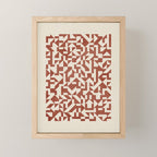 Dark Terracotta Geometric Modern Minimalist Artwork Mini Art Print Gallery Image 1