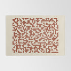 Dark Terracotta Geometric Modern Minimalist Artwork Rug Gallery Image 2