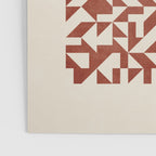 Dark Terracotta Geometric Modern Minimalist Artwork Poster Gallery Image 3