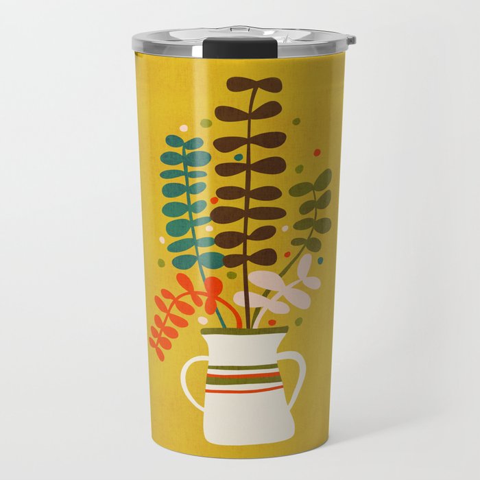 Potted Leaves Travel Mug Gallery Image 1