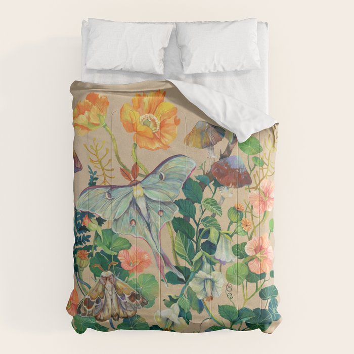 Floral Luna Moth Comforter Gallery Image 6