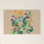Floral Luna Moth Welcome Mat Gallery Image 1
