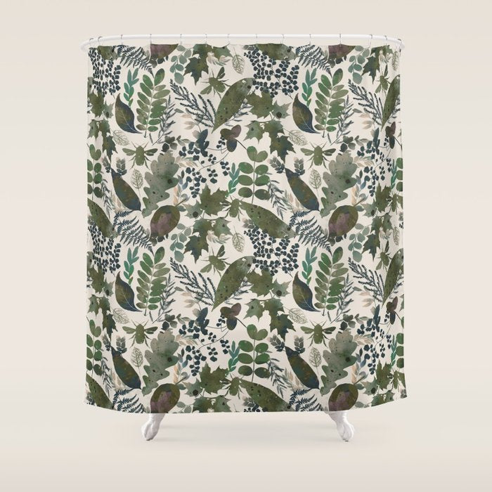 Greenish forest Shower Curtain Gallery Image 1