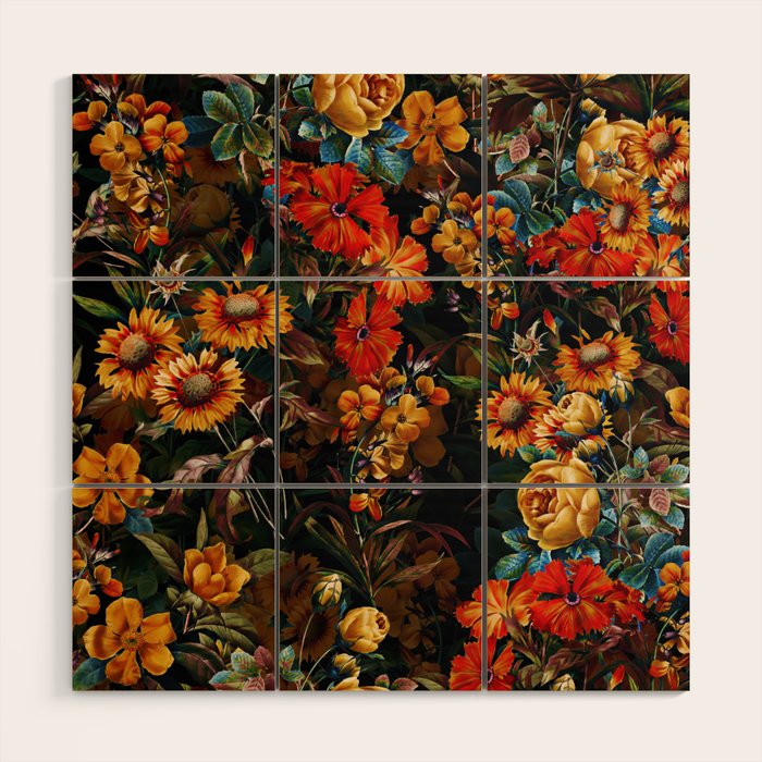Midnight Garden VII Wood Wall Art Gallery Image 1