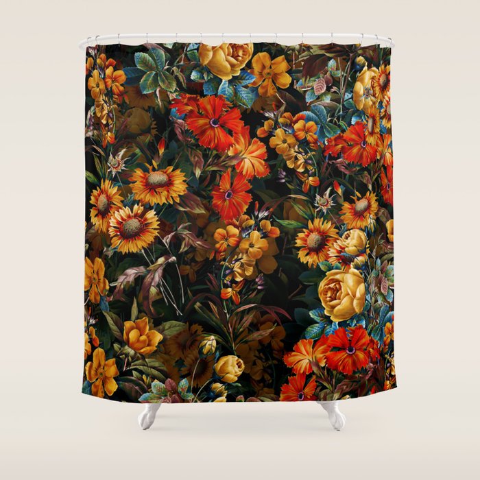 Midnight Garden VII Shower Curtain Gallery Image 1