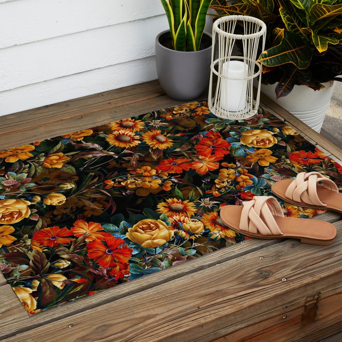 Midnight Garden VII Outdoor Rug Gallery Image 2