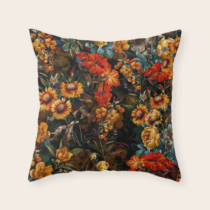 Midnight Garden VII Throw Pillow Gallery Image 1