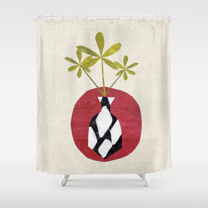 Red Moon Diamond Vase Shower Curtain Gallery Image 1