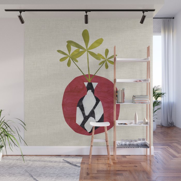 Red Moon Diamond Vase Wall Mural Gallery Image 1
