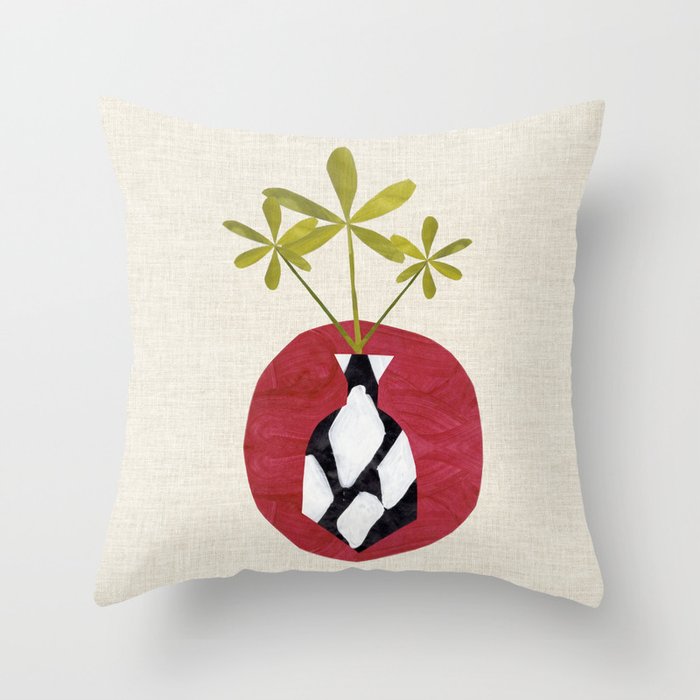 Red Moon Diamond Vase Throw Pillow Gallery Image 6