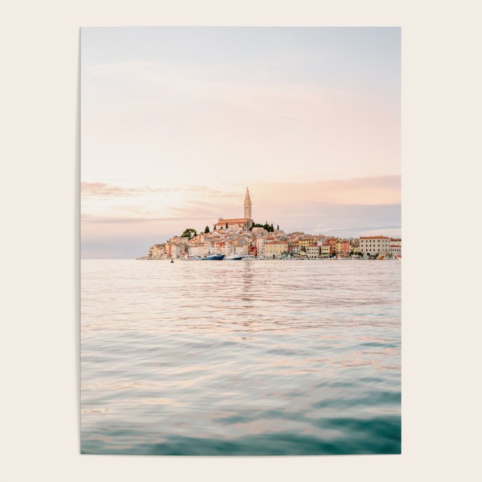 The Rovinj Sunset | Pastel colored travel photography at the sea | ocean print Poster Gallery Image 4