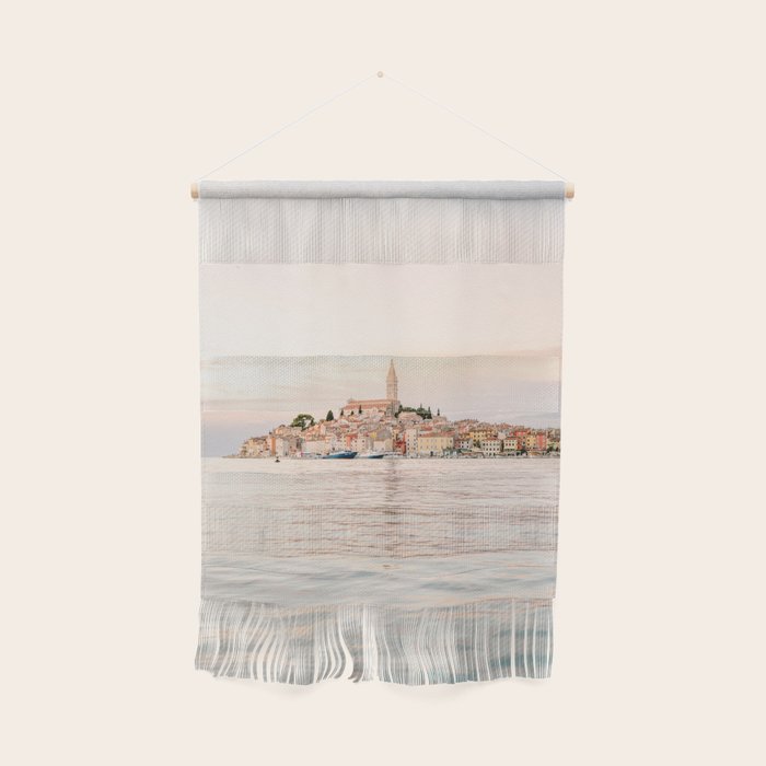 The Rovinj Sunset | Pastel colored travel photography at the sea | ocean print Wall Hanging Gallery Image 1