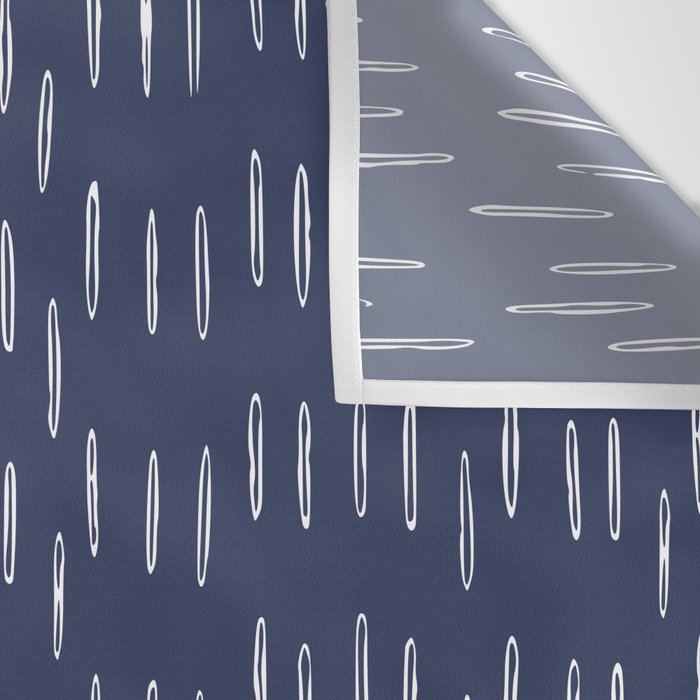 Boho Prints, Raindrops, Indigo Blue, Minimalism, Abstract Art Wall Tapestry Gallery Image 3