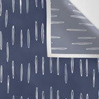 Boho Prints, Raindrops, Indigo Blue, Minimalism, Abstract Art Wall Tapestry Gallery Image 3