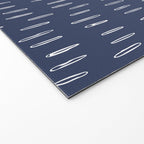Boho Prints, Raindrops, Indigo Blue, Minimalism, Abstract Art Welcome Mat Gallery Image 2