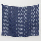 Boho Prints, Raindrops, Indigo Blue, Minimalism, Abstract Art Wall Tapestry Gallery Image 4