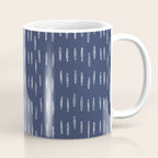 Boho Prints, Raindrops, Indigo Blue, Minimalism, Abstract Art Coffee Mug Gallery Image 1