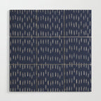 Boho Prints, Raindrops, Indigo Blue, Minimalism, Abstract Art Wood Wall Art Gallery Image 1