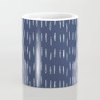 Boho Prints, Raindrops, Indigo Blue, Minimalism, Abstract Art Coffee Mug Gallery Image 4