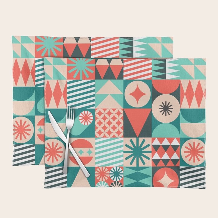 Mid Century Retro Holiday Placemat Gallery Image 1