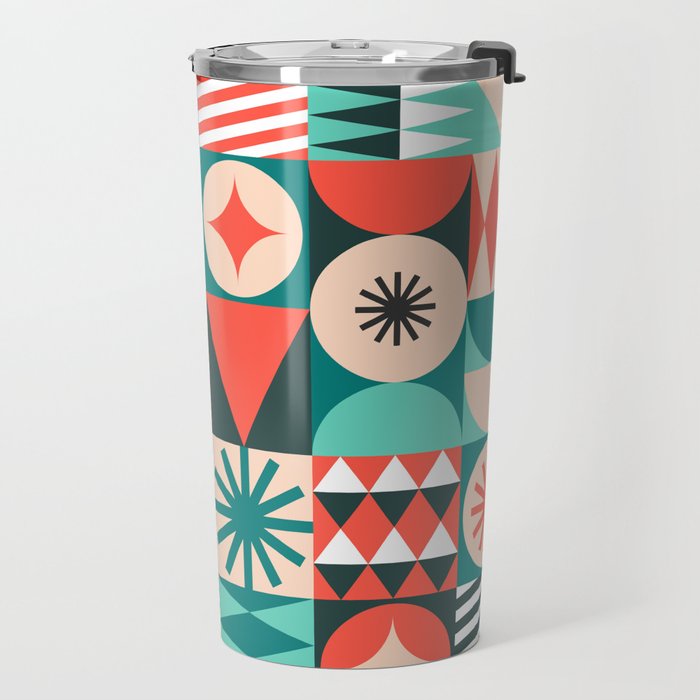 Mid Century Retro Holiday Travel Mug Gallery Image 2