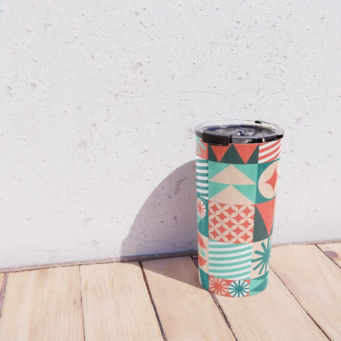 Mid Century Retro Holiday Travel Mug Gallery Image 4
