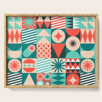 Mid Century Retro Holiday Serving Tray Gallery Image 1