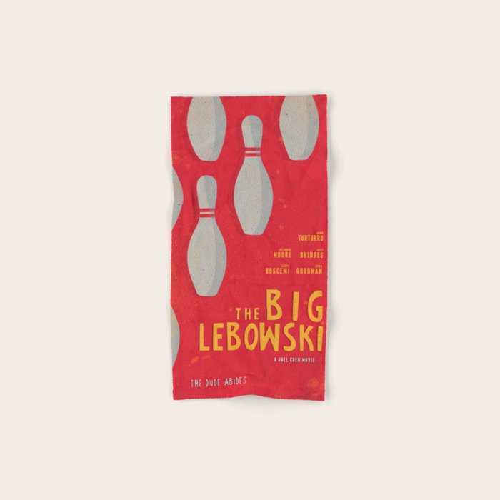 The Big Lebowski - Movie Poster, Coen brothers film, Jeff Bridges, John Turturro, bowling Bath Towel Gallery Image 1