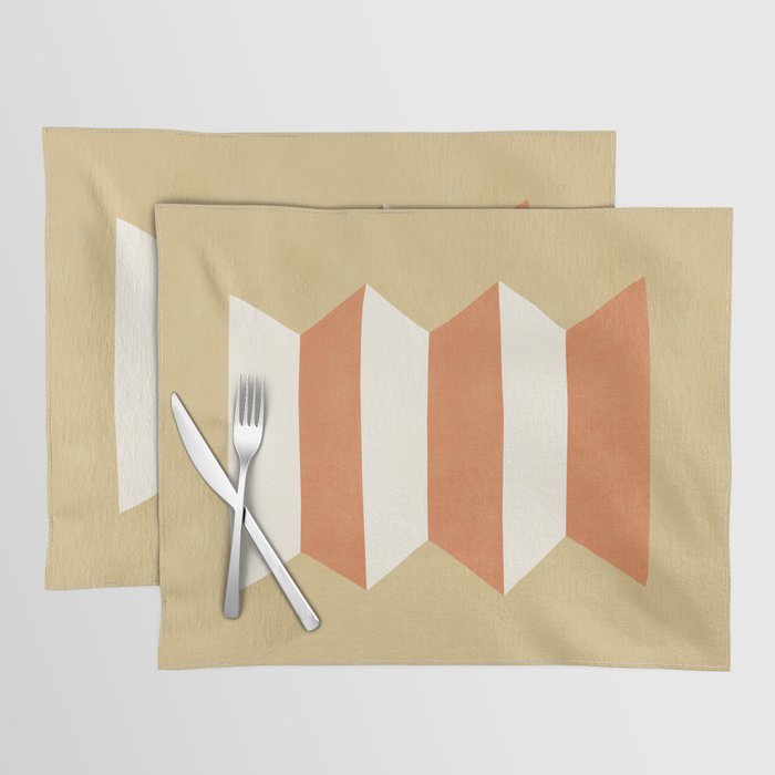 Geometric Vase - Orange Gold  Placemat Gallery Image 1
