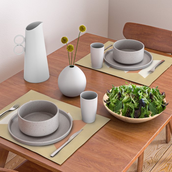 Geometric Vase - Orange Gold  Placemat Gallery Image 2