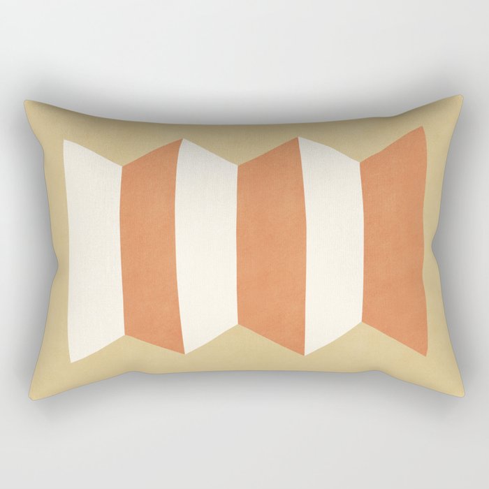 Geometric Vase - Orange Gold  Rectangular Pillow Gallery Image 1