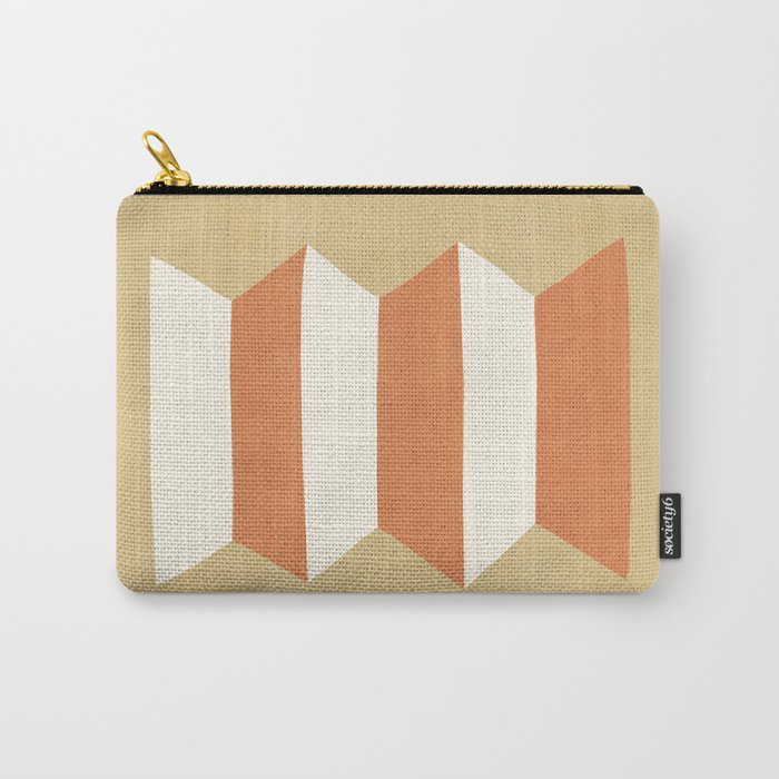 Geometric Vase - Orange Gold  Carry All Pouch Gallery Image 1