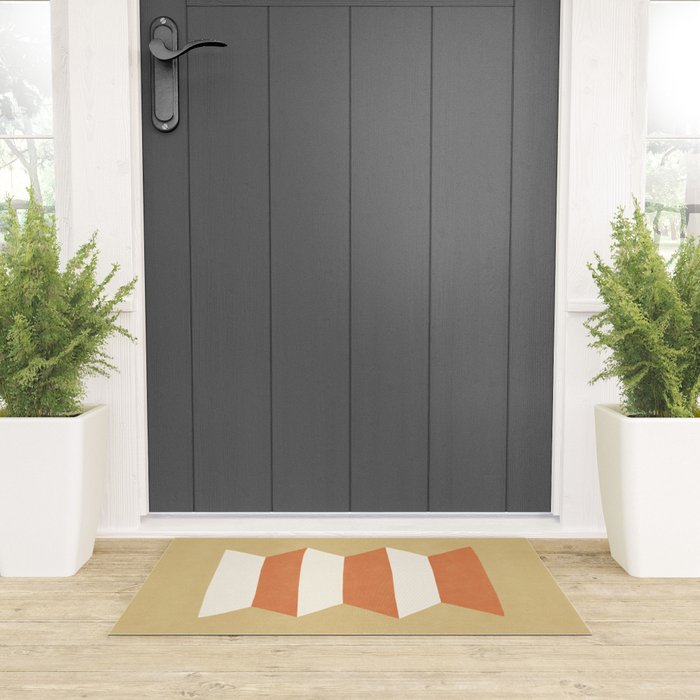 Geometric Vase - Orange Gold  Welcome Mat Gallery Image 3