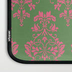 Victorian Pink Green Damask Pattern Laptop Sleeve Gallery Image 3