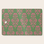 Victorian Pink Green Damask Pattern Cutting Board Gallery Image 1