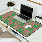 Victorian Pink Green Damask Pattern Desk Mat Gallery Image 2