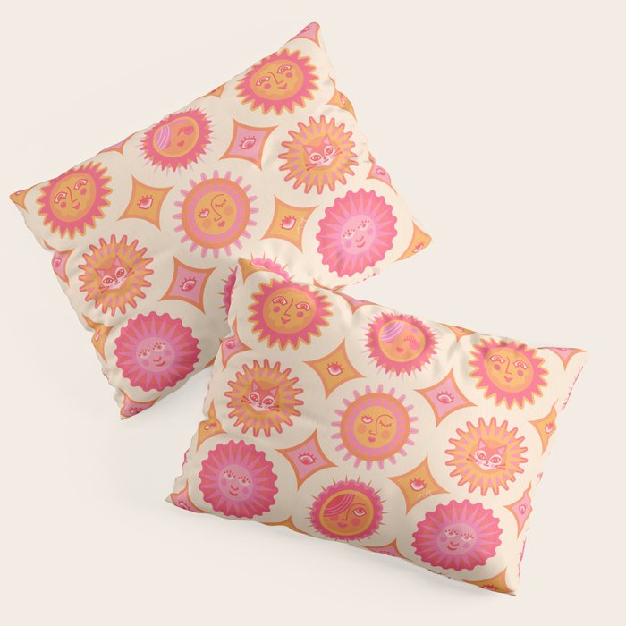 Sunshine Faces - Pink OmbrÃ© Pillow Sham Gallery Image 3