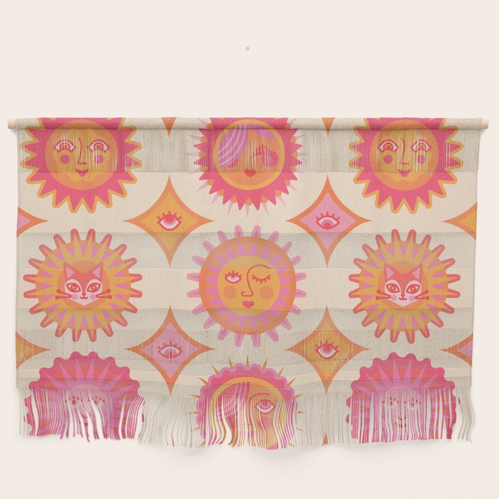 Sunshine Faces - Pink OmbrÃ© Wall Hanging Gallery Image 1
