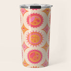 Sunshine Faces - Pink OmbrÃ© Travel Mug Gallery Image 1