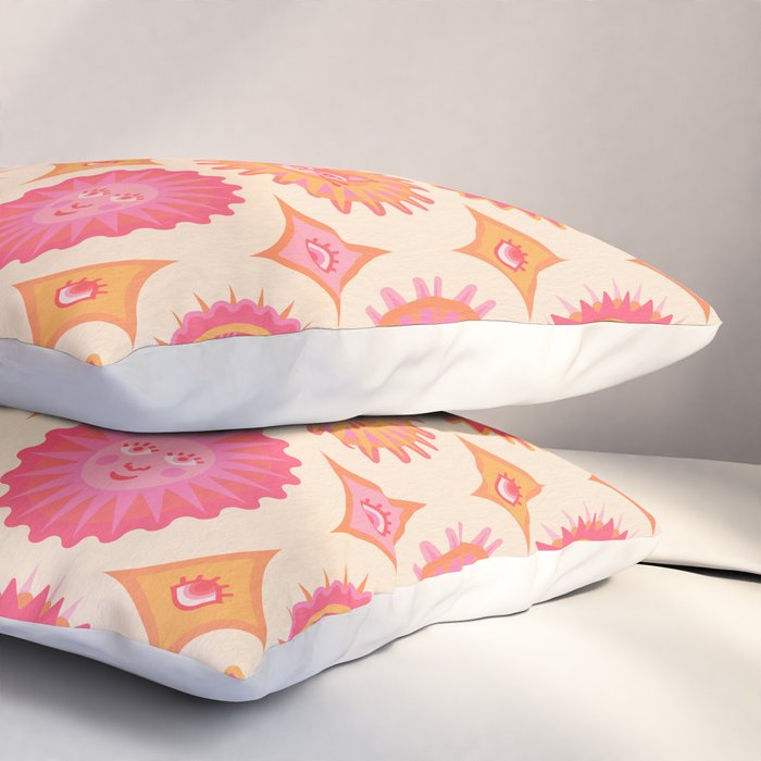Sunshine Faces - Pink OmbrÃ© Pillow Sham Gallery Image 3