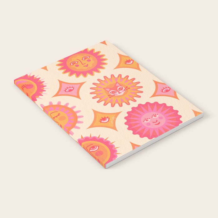 Sunshine Faces - Pink OmbrÃ© Notebook Gallery Image 2